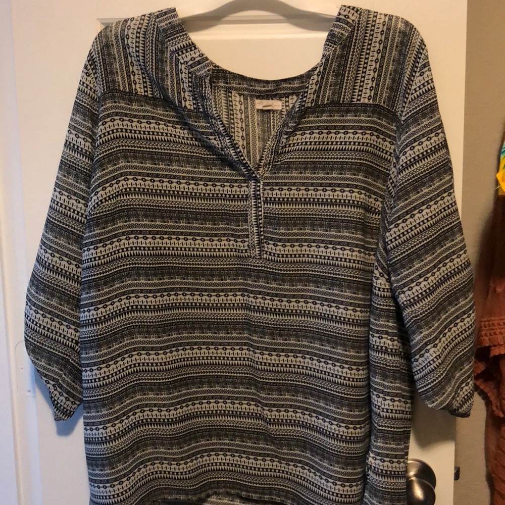 Aztec print top
